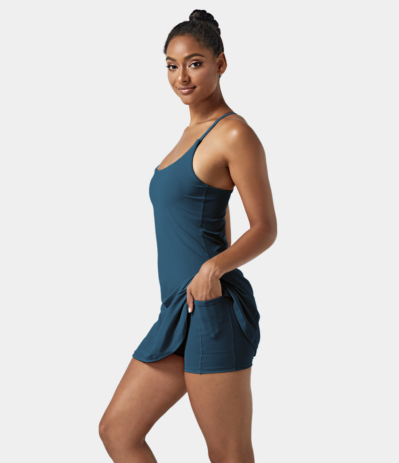 Women's Exercise Workout Dress With Phone Pocket-xinru shop