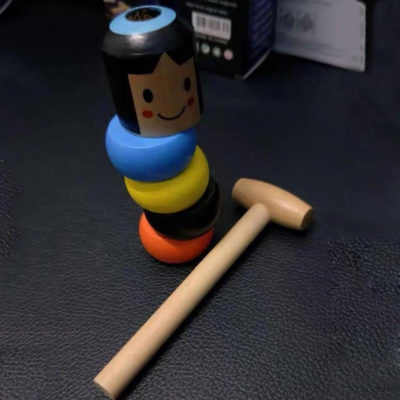 Magic Funny Wooden Toy Magic Tricks Little Wood Man Unbreakable For Kids-xinru