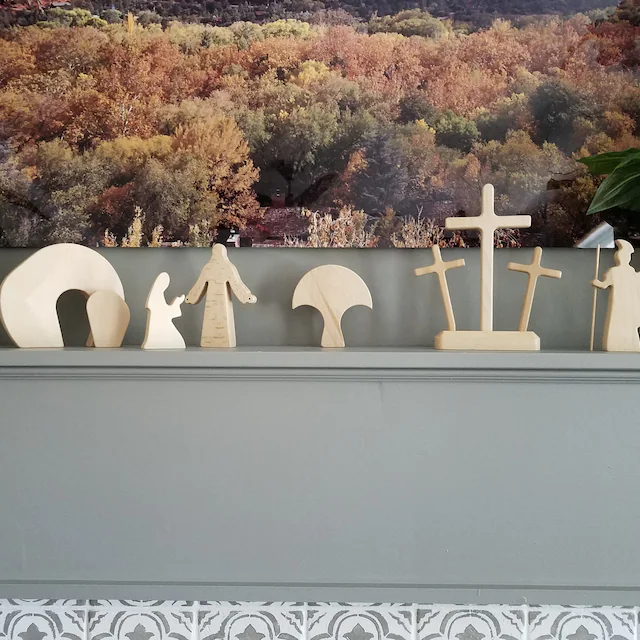 Easter Scene Wooden Decoration-xinru