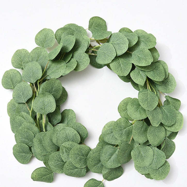 5.9FT Green Faux Eucalyptus Leaves Spring Garland-xinru