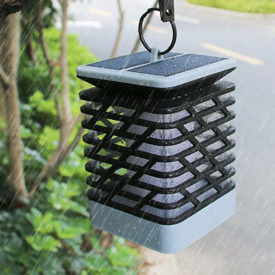 Solar Flame Torch Light Square LED Garden Lawn Decorative Hanging Light-xinru