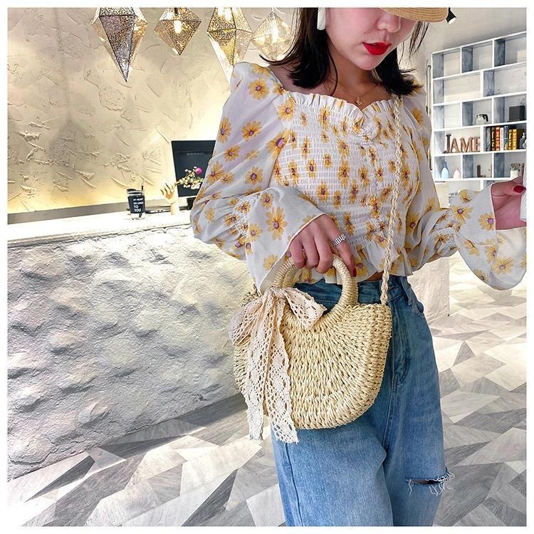 ストローバッグショルダーメッセンジャーバッグ-xinru shop