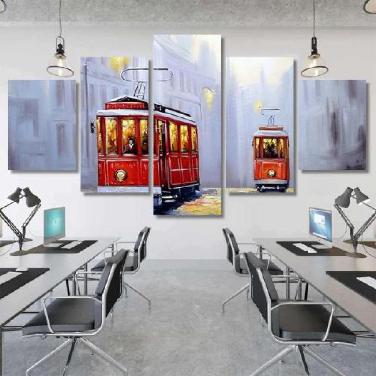 Tram Old City Oil Paintings Landscape-xinru shop