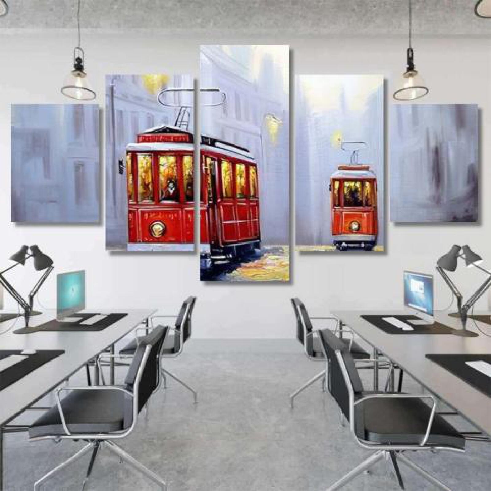 Tram Old City Oil Paintings Landscape-xinru shop