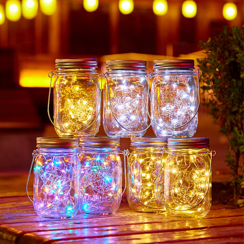 Colorful Solar Mason Jars for Garden Lights Decor-xinru