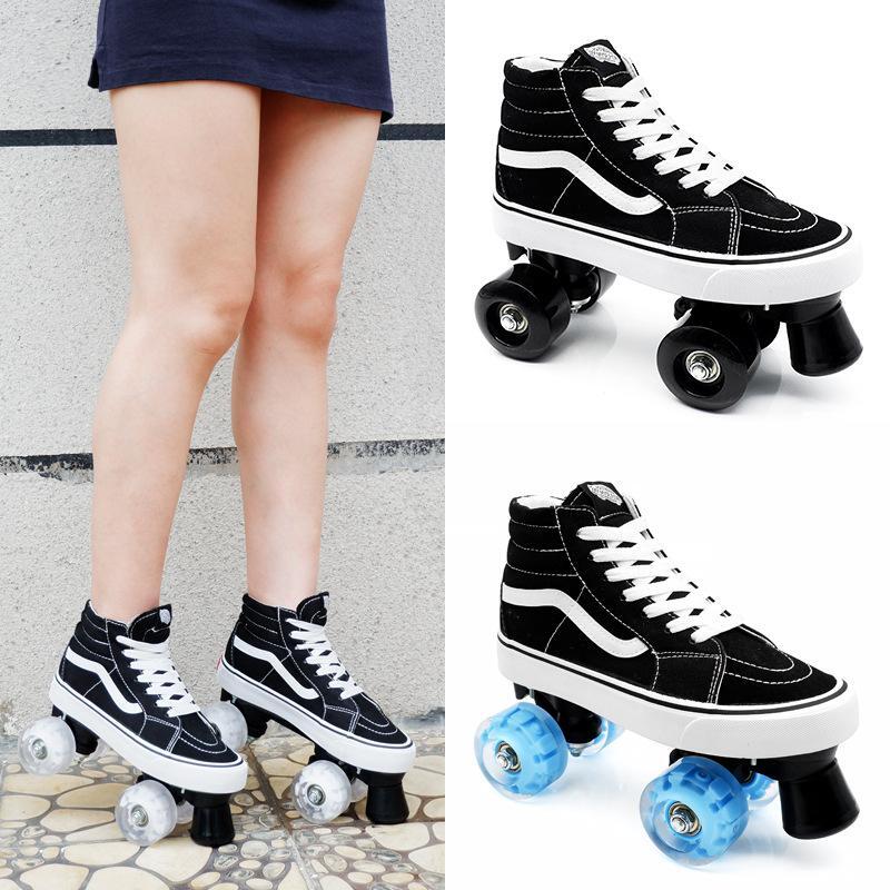 Canvas Roller Skates-Classic Black-xinru shop
