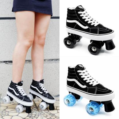 Canvas Roller Skates-Classic Black-xinru shop