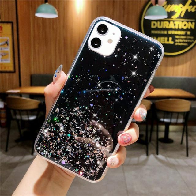 Colorful Glitter Plain Case-xinru
