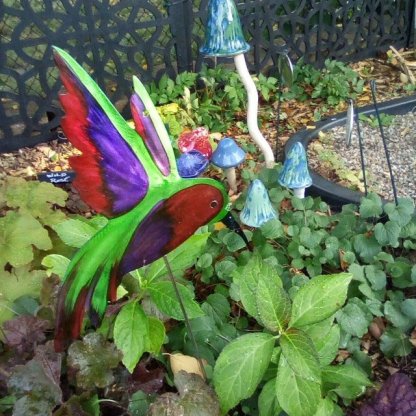 Hummingbirds Metal Art Yard Art-xinru shop