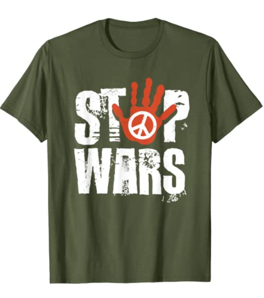 Stop Wars Peace Sign T-Shirt-xinru shop