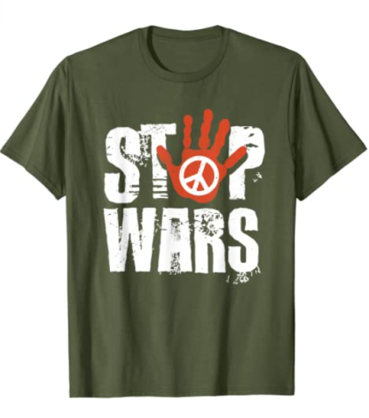 Stop Wars Peace Sign T-Shirt-xinru shop