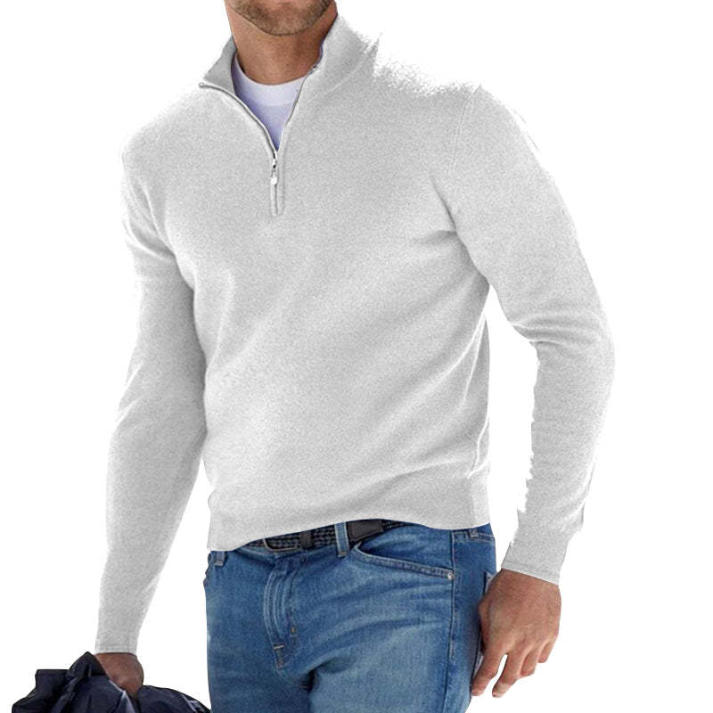 Men's Cashmere Zipper Sweater-xinru