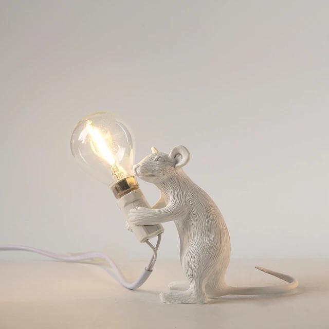 Nordic Resin Cute Mouse Animal Desk Lamp-xinru