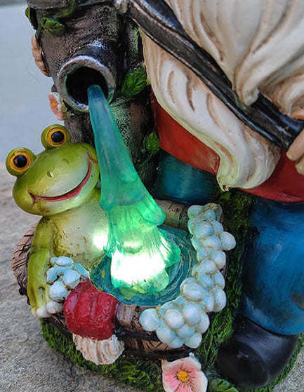 Solar Resin Dwarf Garden Ornament Waterproof Decorative Light-xinru