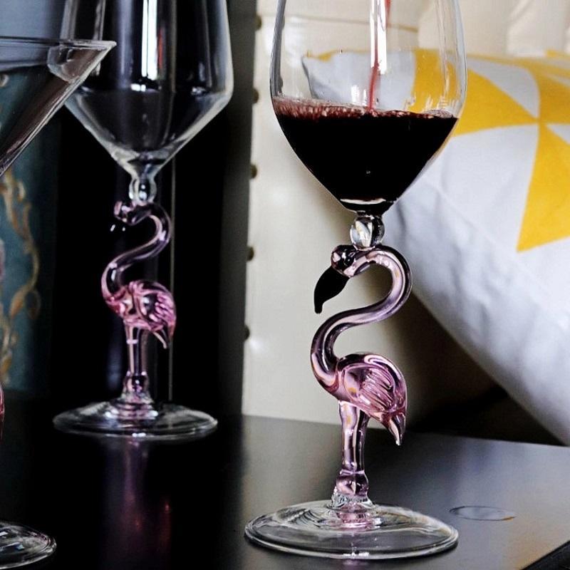 Creative Flamingo Wine Glasses Durable Goblet Set-xinru