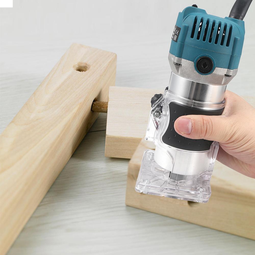 800W Wood Router Kit 110V Electric Handheld Wood Trimme-xinru