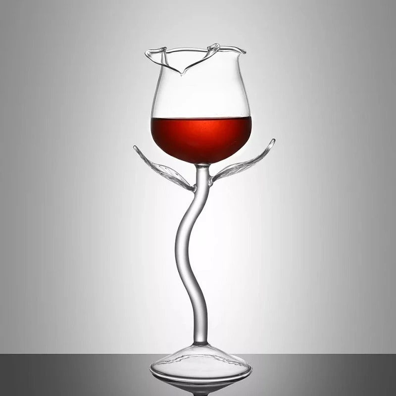 Rose Wine Glass Red Wine Goblet Wine Cocktail Glasses-xinru
