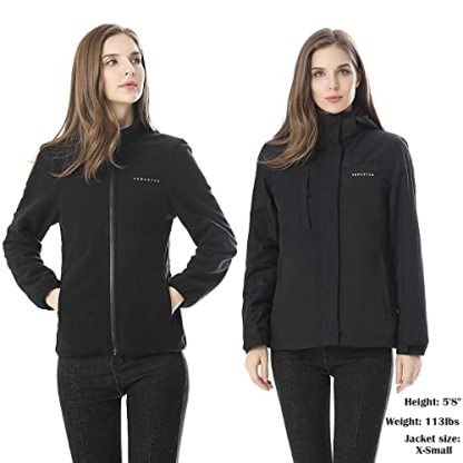 Women's 3-in-1 Heated Jacket with Battery Pack 7.4V-xinru shop