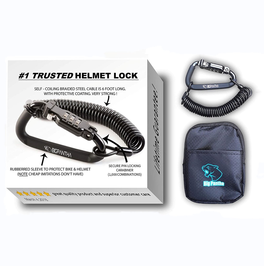 Motorcycle Helmet Lock & Cable-xinru shop