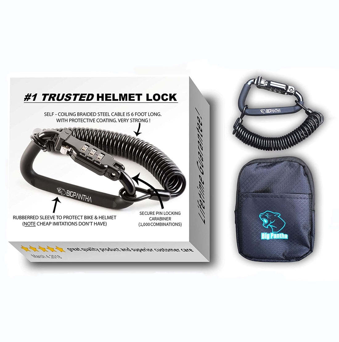 Motorcycle Helmet Lock & Cable-xinru shop