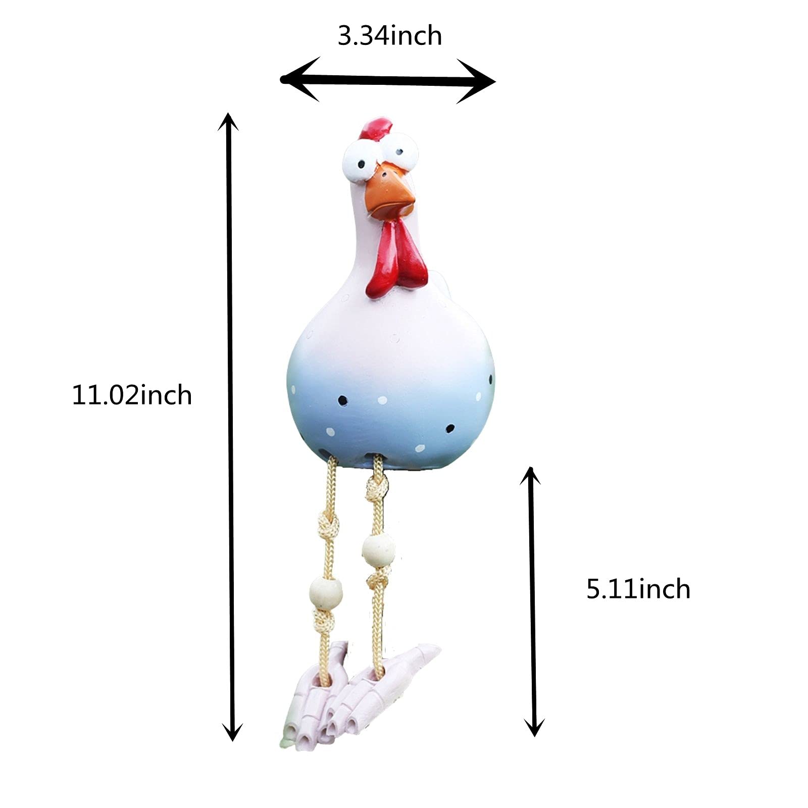 Resin Chicken Figurines Yard Art Decor-xinru