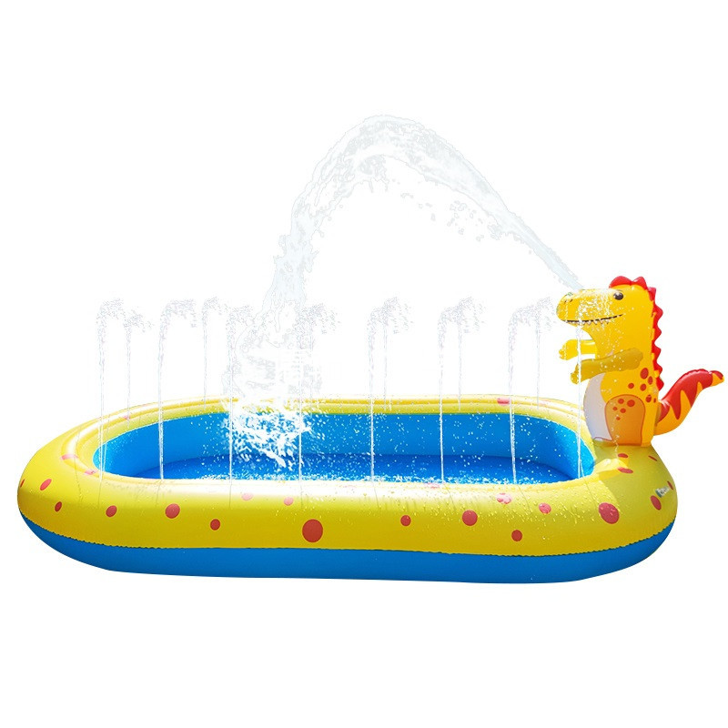 Outdoor Inflatable Dinosaur Water Spray Pad Children Summer Swimming Pool-xinru