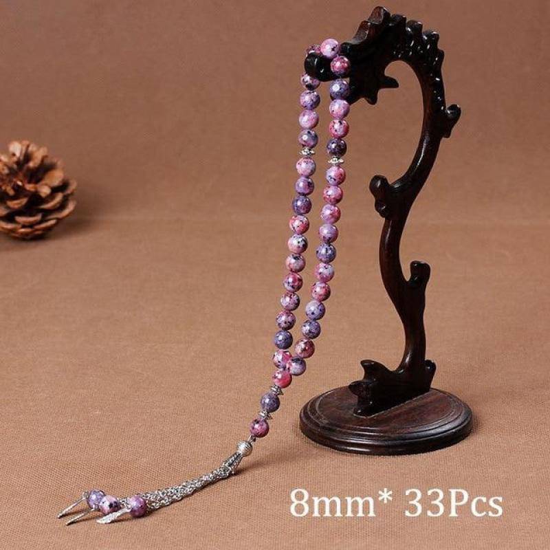 Natural Stone Agates Tassel Rosary Meditation Prayer Bead-xinru
