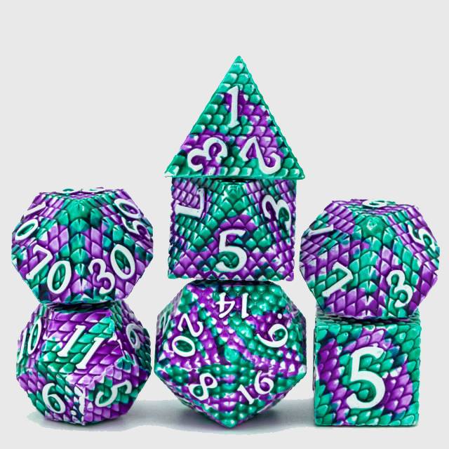 Dragon Scales Metal Dice Set  DND Tabletop Gaming-xinru
