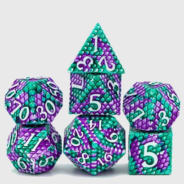 Dragon Scales Metal Dice Set  DND Tabletop Gaming-xinru
