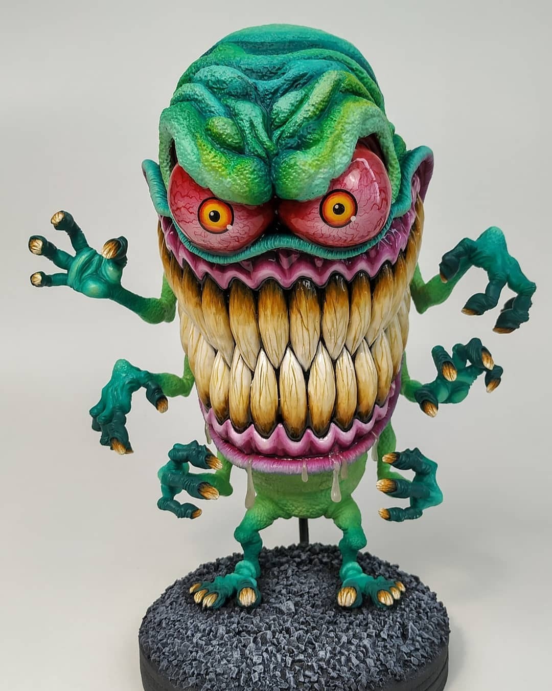 Scary Monster Statue Angry Big Mouth-xinru