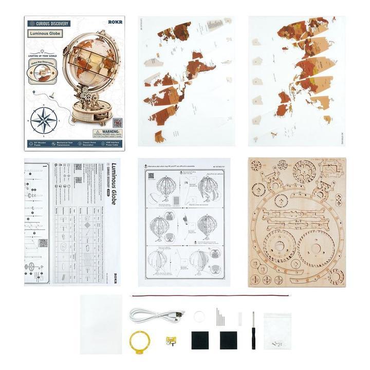 Luminous 3D Puzzle Globe-xinru shop