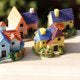 Mini Fairy Garden Miniature Resin Thatched House Micro Dollhouse Ornamen-xinru