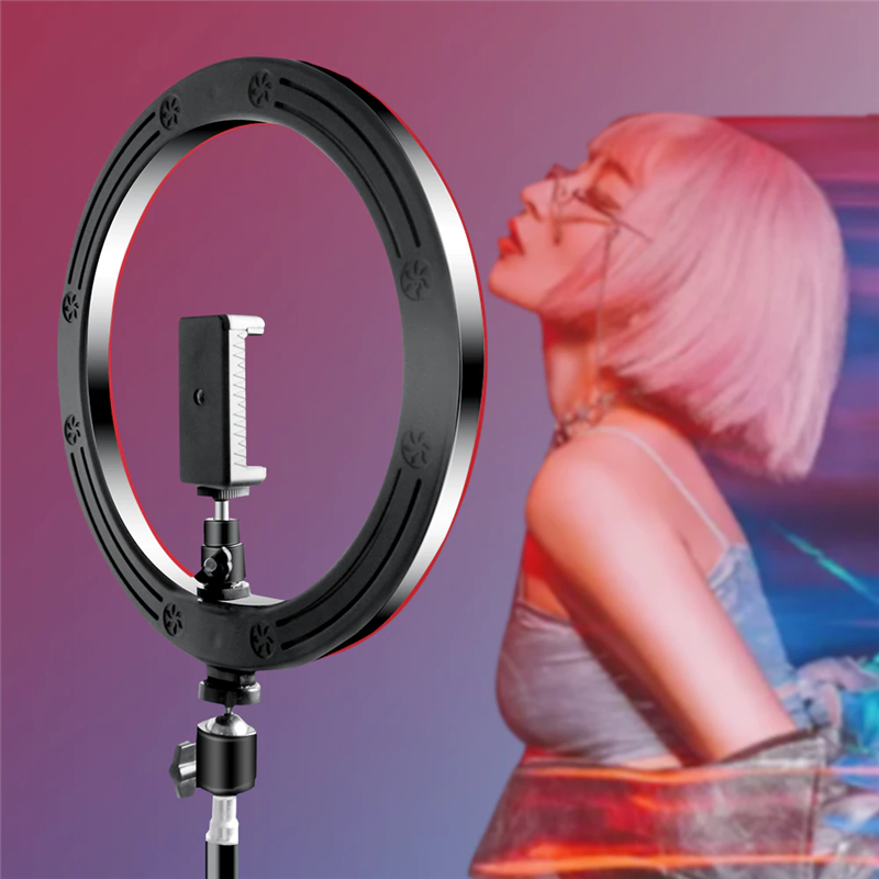 10" RGB Ring Light Ttripod 26 Colors Selfie Ring Light with Stand-xinru