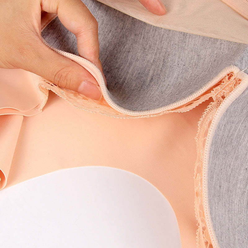 Stretch Full-Figure Seamless Lace Cut-Out Bra-xinru