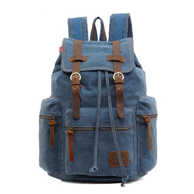 Vintage Travel Canvas Rucksack Backpack-xinru