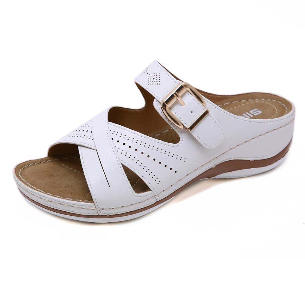 Summer Women Slippers Rome Retro Casual Shoes-xinru