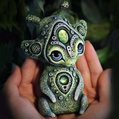 Mini Machine Elve Garden Resin Statue-xinru