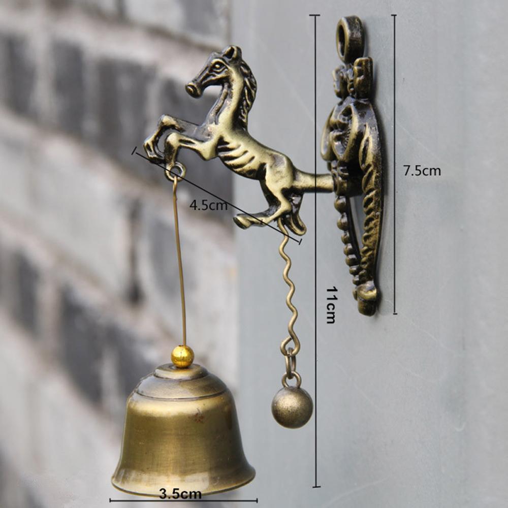 Vintage Metal Bell Door Shopkeeper Good Luck Knocker Windchime-xinru