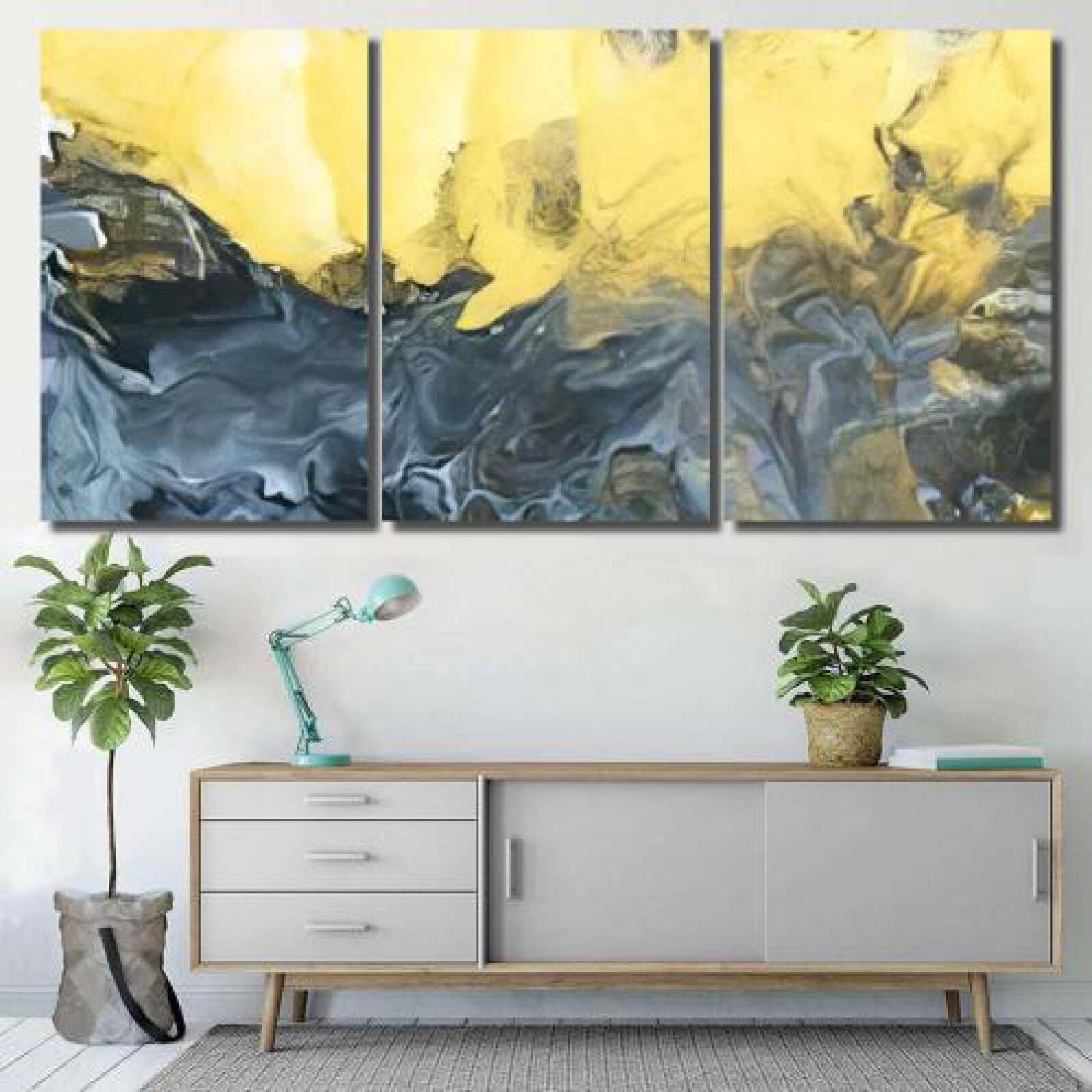 Black White Gold Marble Abstract Hand-xinru shop