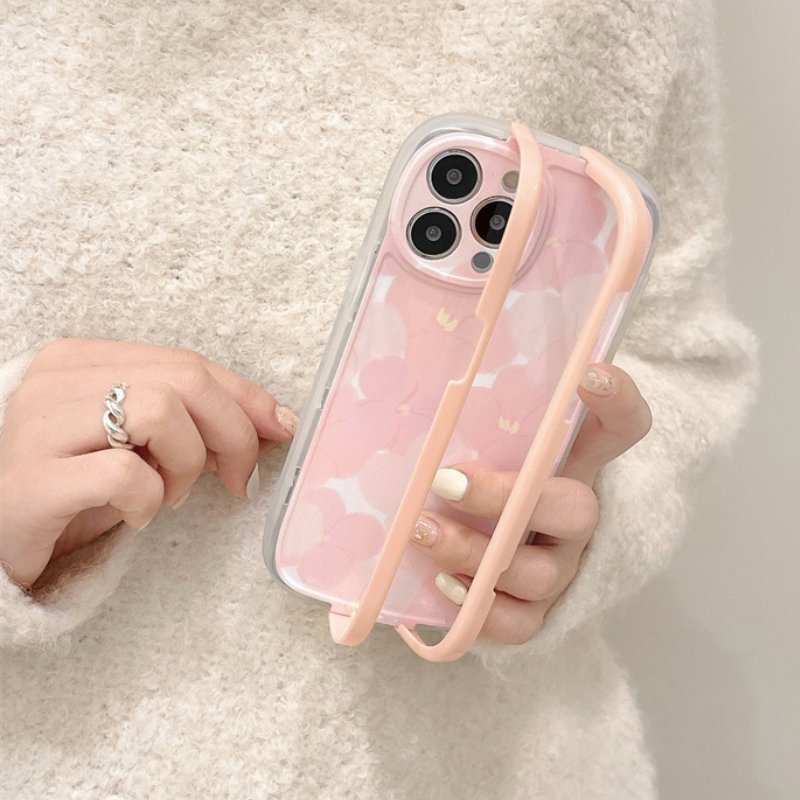 Pink Flower Bracket Case-xinru