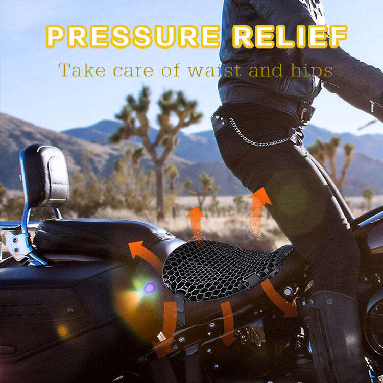 Universal Motorcycle Comfort Gel Seat Cushion Pillow Pad Pressure Relief Cover-xinru