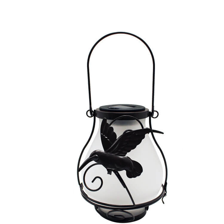 Solar Retro Lantern LED Decorative Outdoor Waterproof Garden Hanging Light-xinru