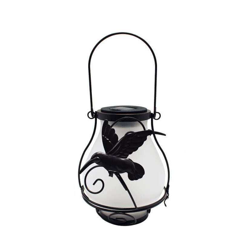 Solar Retro Lantern LED Decorative Outdoor Waterproof Garden Hanging Light-xinru