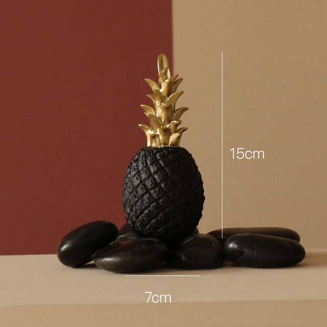 Nordic Light Luxury Ceramic Pineapple Golden Creative Home Accessories-xinru