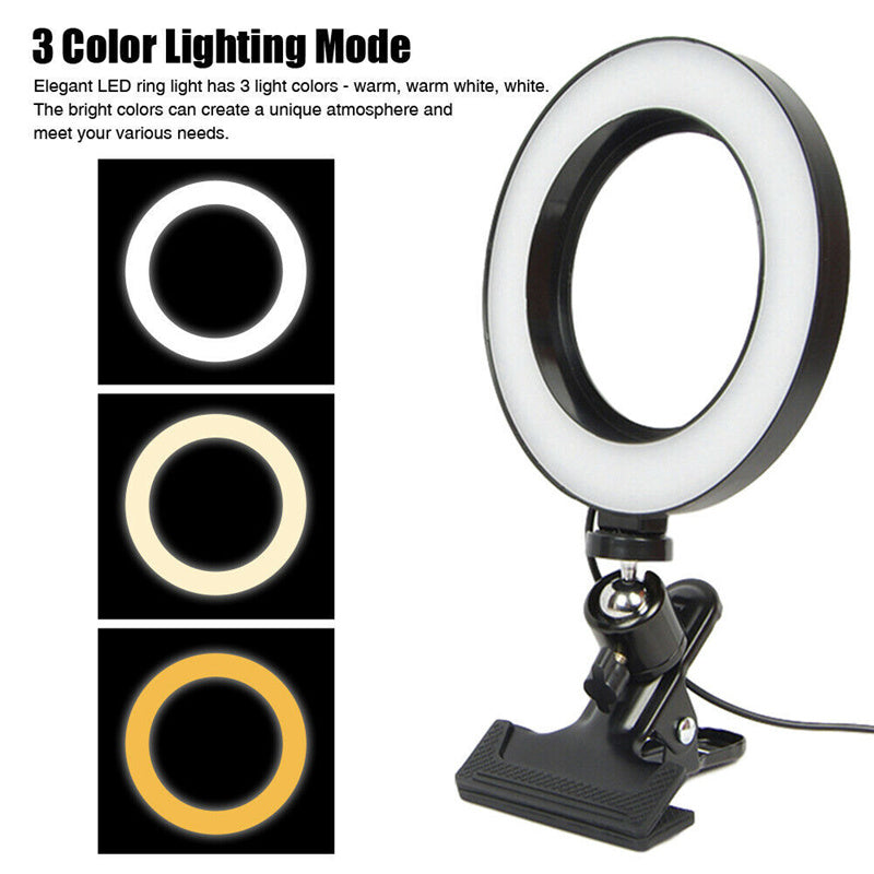 6" Ring Light With Tripod For Computer Laptop Desktop-xinru
