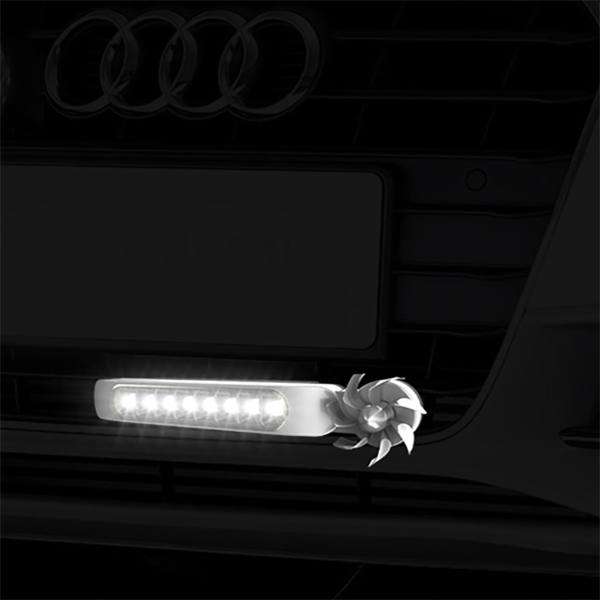 Automatic Wind Power 8 LED Car Light Daylight Headlight-xinru
