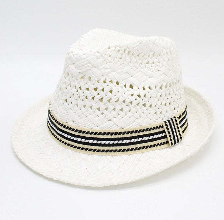 Men's Straw Fedora Vintage Panama Hat-xinru