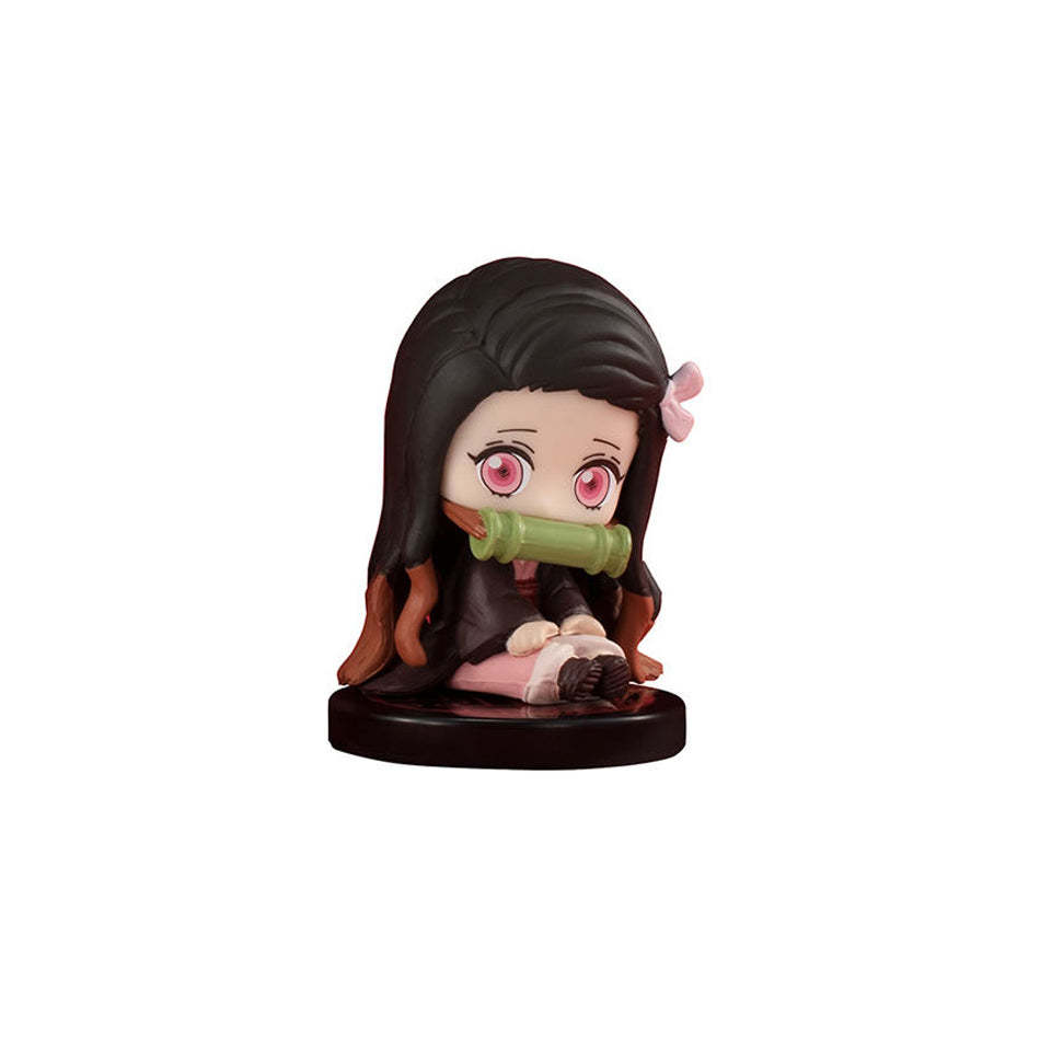 5 Style/Set Q Version Demon Slayer Sitting Ghost Doll Tanjiro Figure-xinru