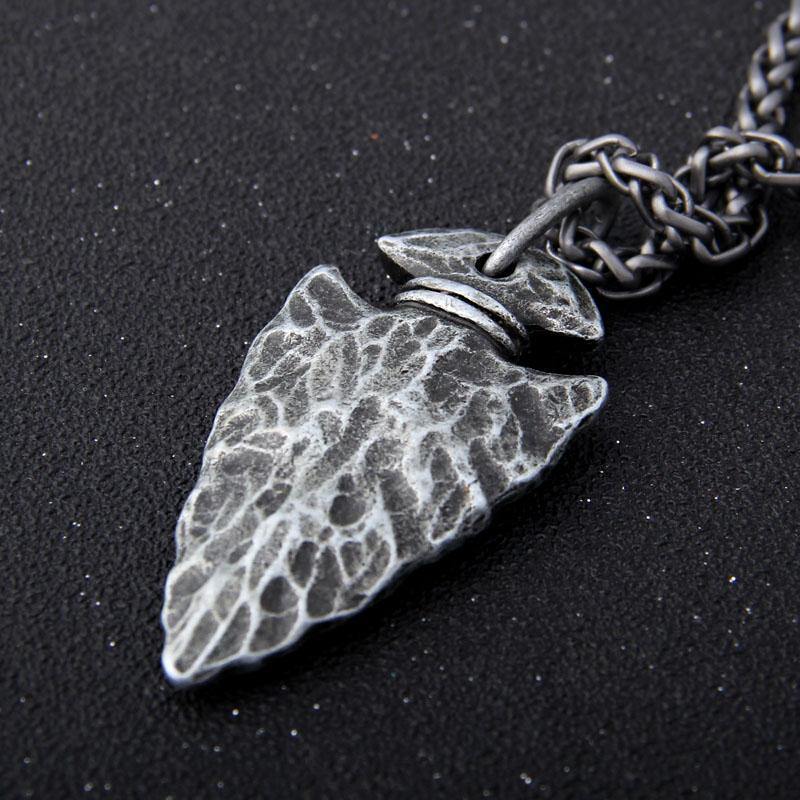 Nordic Viking Spear Pendant Necklace 閳ユガelm of Awe閳?Arrowhead Vegvisir Jewelry-xinru