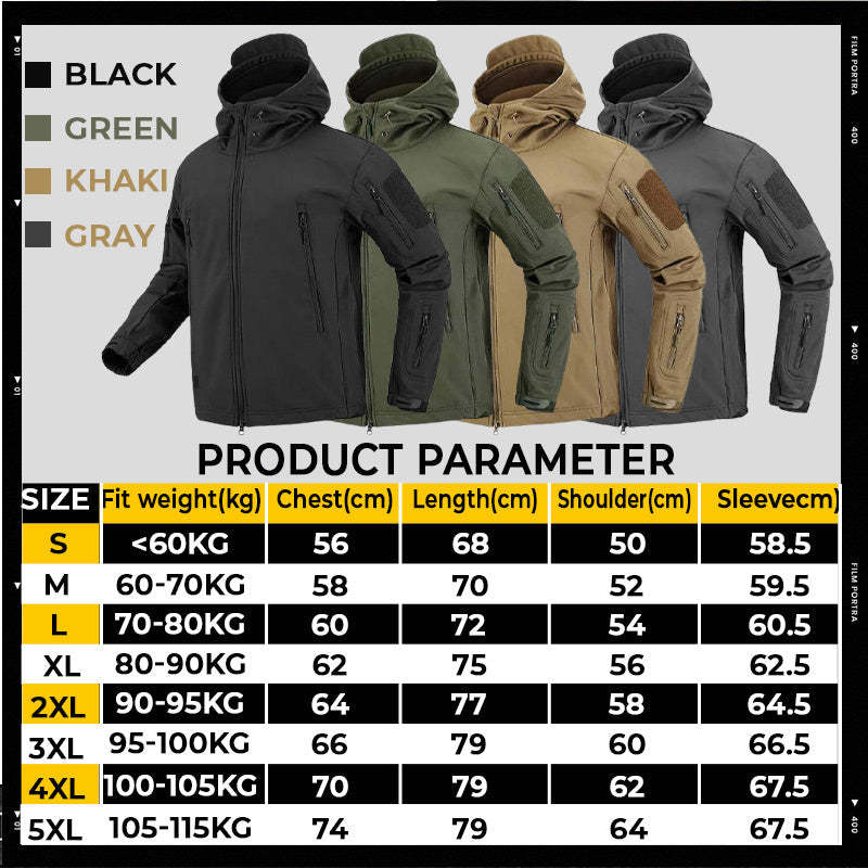 Outdoor Waterproof Military Tactical Jacket-xinru
